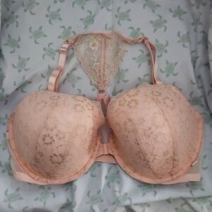 Victoria Secret 38 DD Pink and Gold front close bra